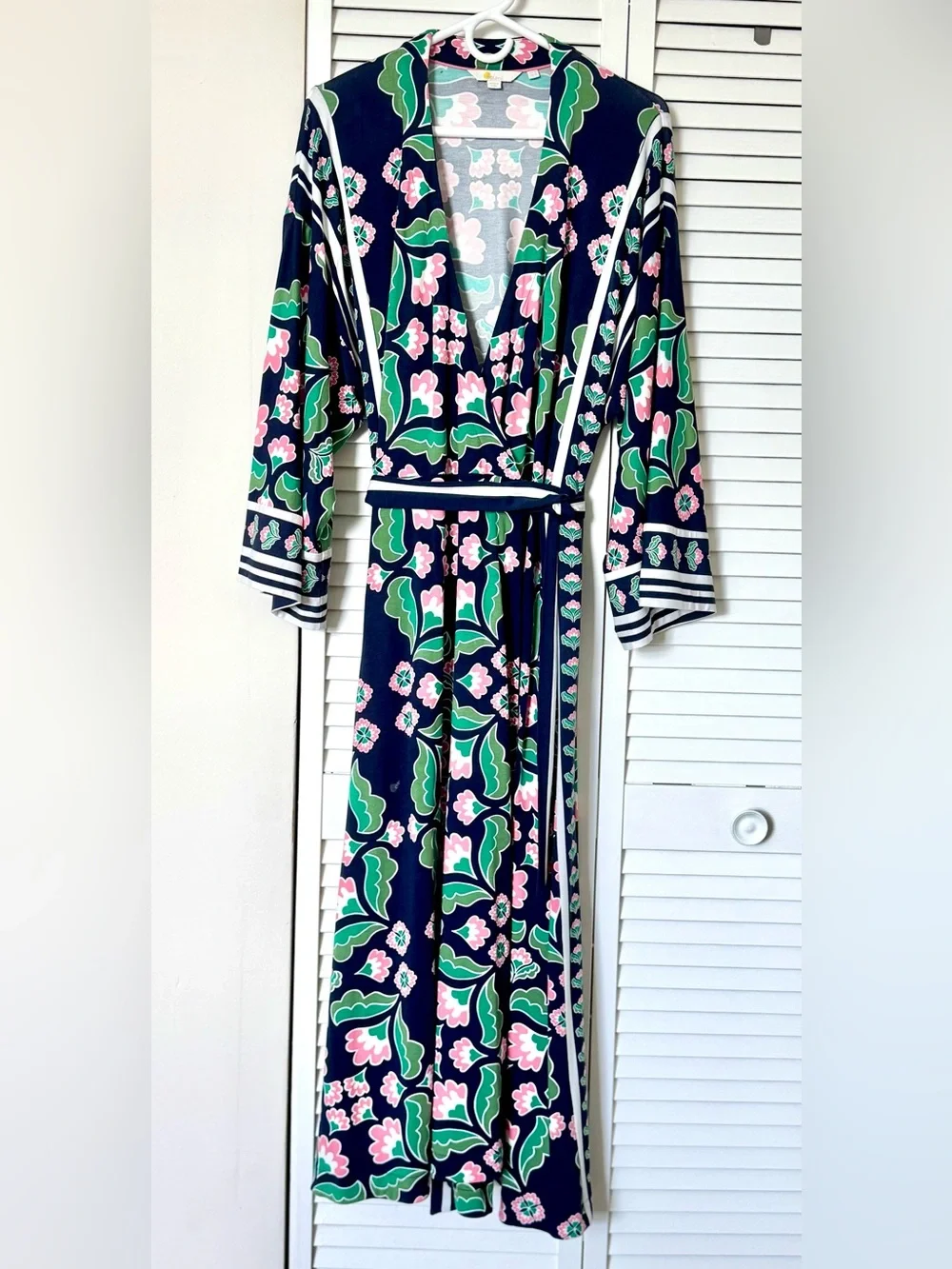Boden Navy Blue Kimono Wrap Dress with Pockets! - Picture 2 of 7